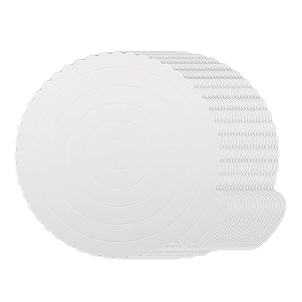 KINGREE25 PCS 10 Inches Cakeboards,Mousse Cake Boards,cake,dessert,pastry display Cake Boards.(Round-White)