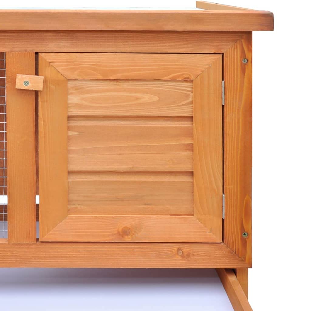Generic Conejera de Madera de 1 Capa para Exteriores, Jaula para Animales Pequeños con Bandeja Extraíble para Conejos, Cobayas (Latón)
