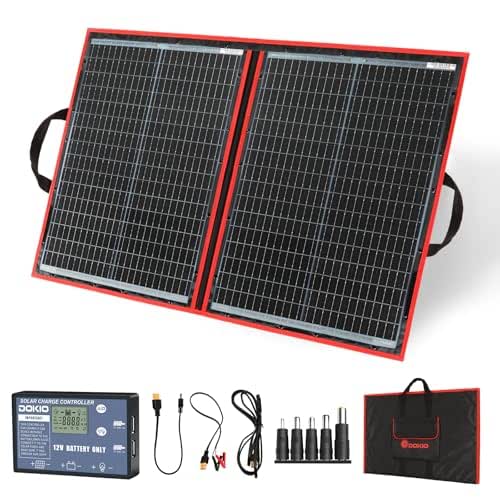 DOKIO 100W kit panneau solaire pliable portable monocristallin