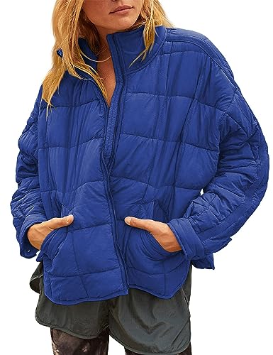 Huaqiao Womens Quilted Puffer Jackets Lightweight Zip up Short Winter Coat with Pockets