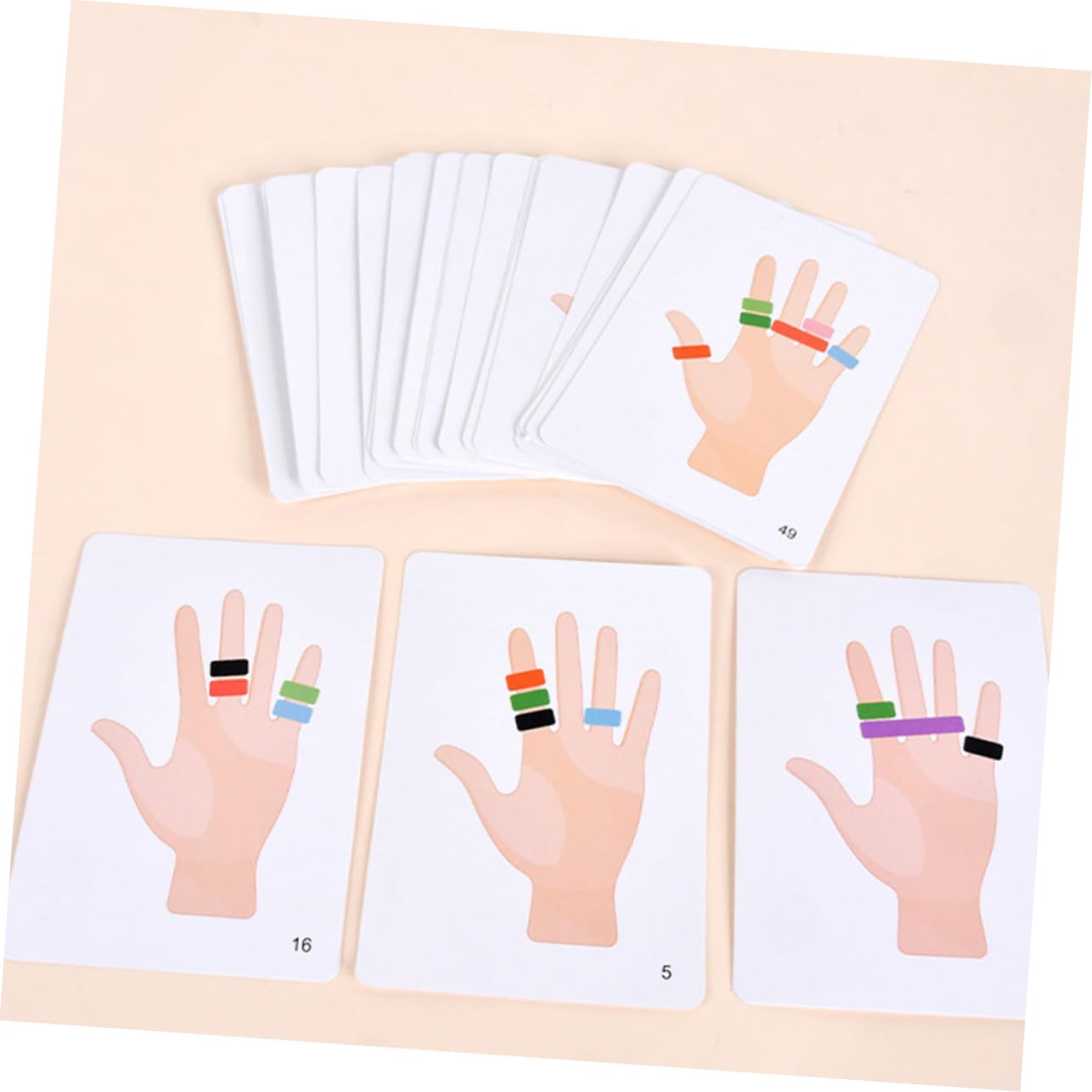 Jouet Anneau De Doigt Éducatif Bague Colorée pour Jeu Parent-Enfant Jouet D’Anneau Drôle pour Enfants Surface Lisse Cadeau Créatif 6.50X4.72X2.36 in
