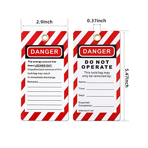 Boviisky 9001 Lockout Tagout Tags- 35 Pack- Compliance Safety Tags For Lock Out #TOP1
