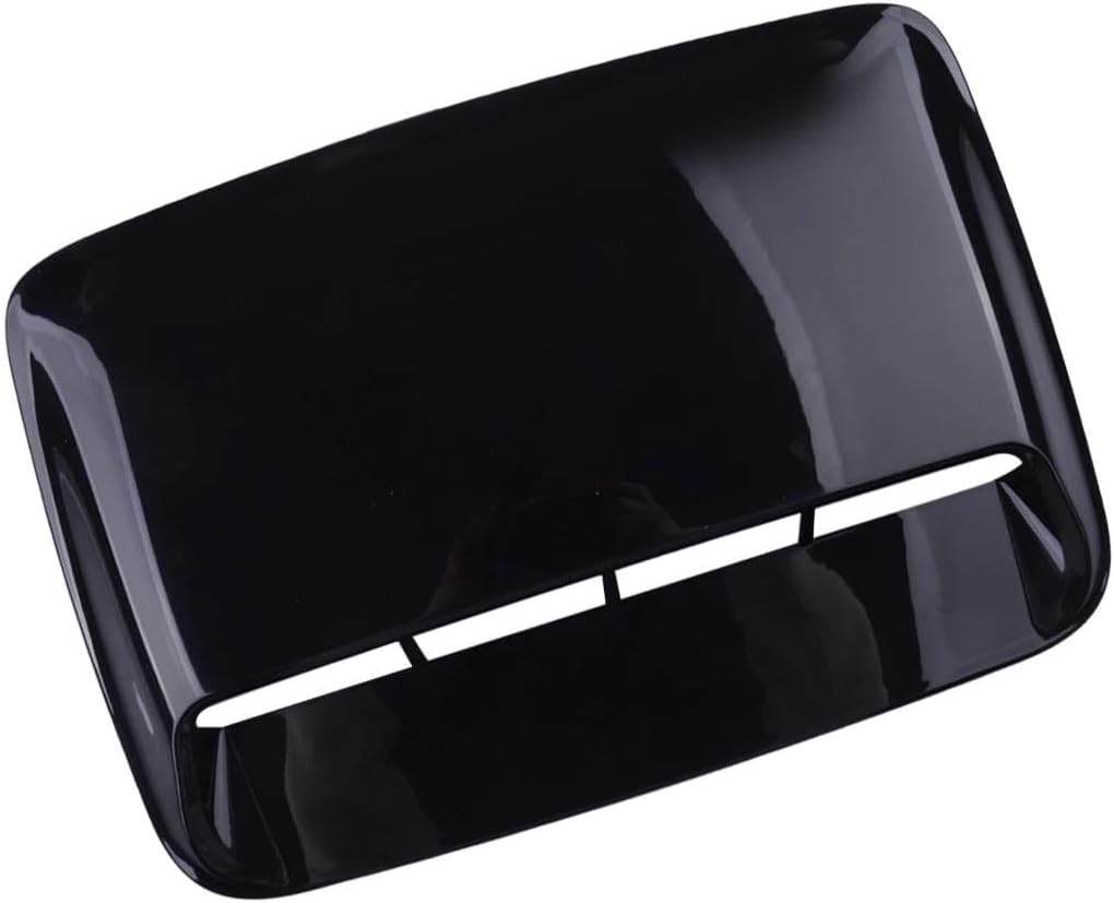 SELCAR Car Universal Black Air Flow Intake Hood Scoop Vent Bonnet Decorative Cover Moulding Decal Decor Trim Accessories ABS Plastic