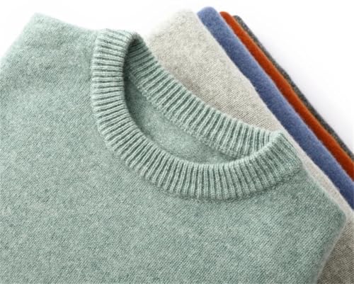 Men's Solid Wool Sweater - O-Neck Knit Autumn Winter Long Sleeve Thick Jumper Top2