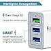 Fast Wall Charger QC 3.0 USB Quick Charge 3 Ports Tablet iPad Phone Charger Adapter Travel Plug Compatible iPhone X/Xs/XS Max/XR/8/8+/7P/7/6/5 Samsung S8/S7/S6/Edge/LG HTC