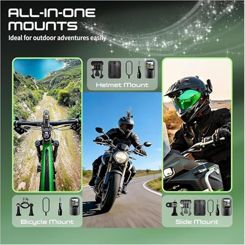 MUOXUEQN Dual-Screen Magnetic Action Camera