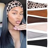 RuiYok Wide Headbands for Women Trendy Women's Hair Bands Non Slip Yoga Workout Head Bands for Everyday Fashion Hair Accessories Band 6 Pack