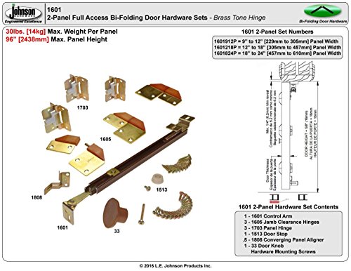 Johnson Hardware 1601218P 100% Full Access Folding Door Hardware Set - Thumbnail 6