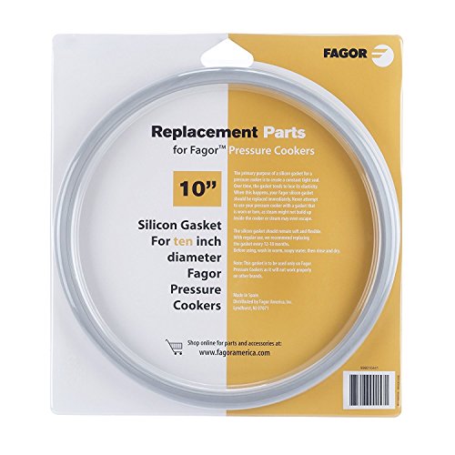 Fagor 10 Inch Silicone Replacement Gasket for 8 and 10 Quart Fagor Pressure Cookers ONLY