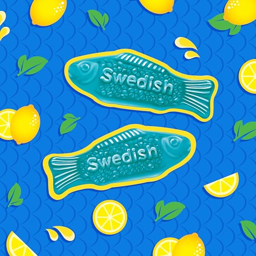 SWEDISH FISH Blue Raspberry Lemonade Soft & Chewy Gummy Candy, 12 Bags - image 7