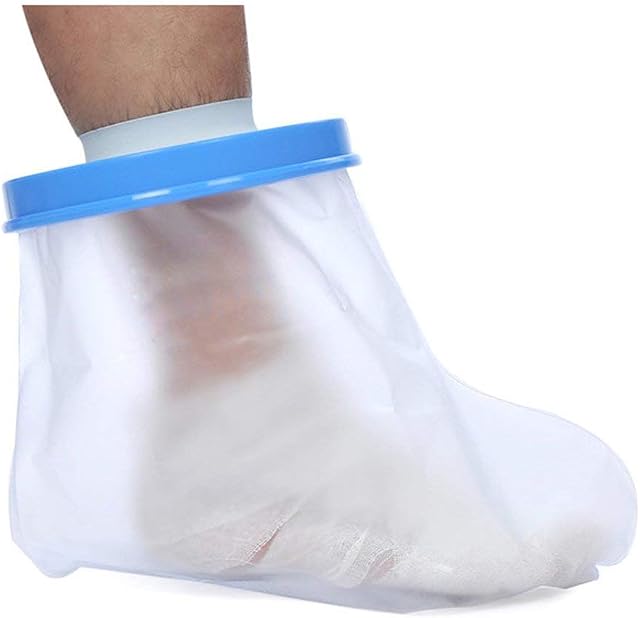 HKF HO KI HO Waterproof Adult Foot&Ankle Cast Cover for Shower Bath,Cast Protector Keep Cast Bandage Dry,Watertight Cast Bag for Wound Foot Ankle Orthopedic Boot-Adult Foot.