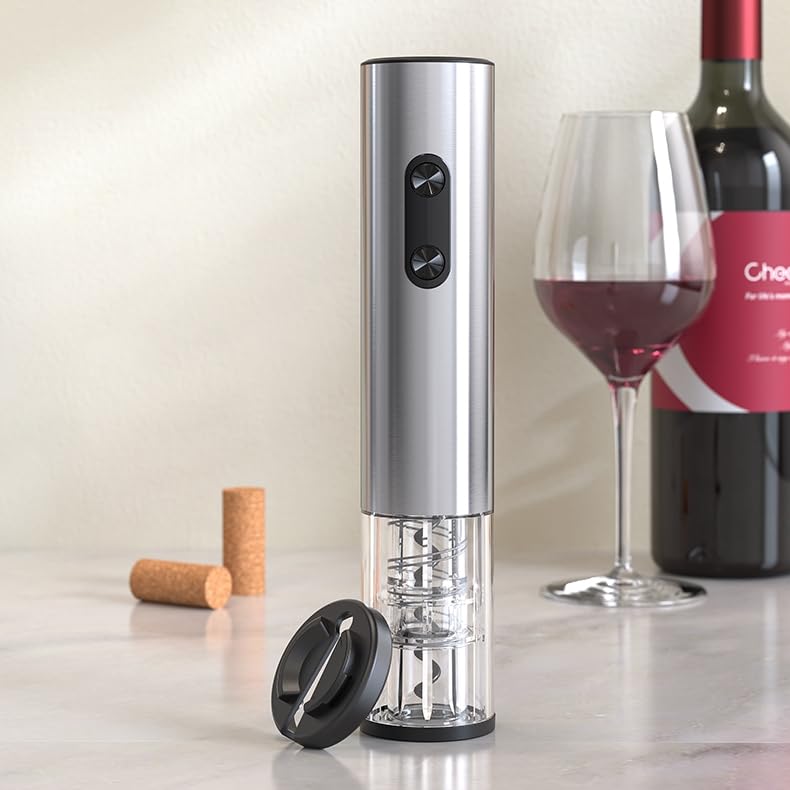 Image of PEIPU Electric Wine Bottle Opener, Easy to Use, Perfect for Home, Restaurants & Travel, Wine Lovers & Host, 1pack-Clear