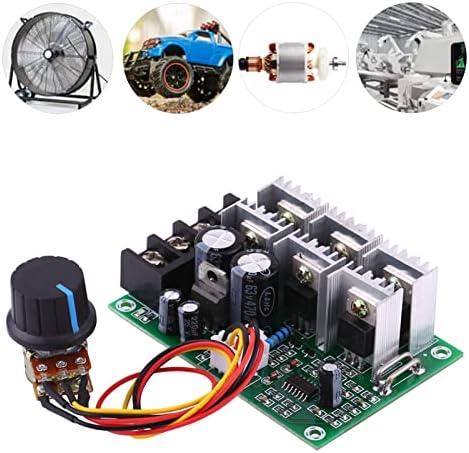 DC Motor Speed Controller with Overload Protector 12V 36 V 48V 30A Slow Start Adjustable Speed Board for Permanent Magnet DC Brushed Motor
