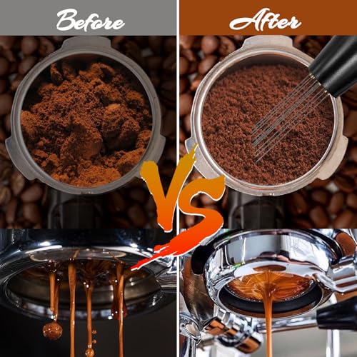 RIVKAWA 22 PCS Coffee Tamper Set, Espresso Accessories Tampers kit Barista Tools with 51mm Espresso Tamper, WDT Tool, Frothing Pitcher, Coffee Stirrer, Latte Art Pen, Tamper Mat, 16 Coffee Stencils by RIVKAWA - Used condition - Image 3