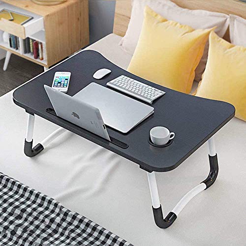 Foldable Laptop Bed Table Lap Desk Stand, Serving Tray Dining Table With Slot, Notebook Stand Holder, Bed Tray Laptop Desk For Eating Breakfast, Working, Watching Movie On Bed/Couch/Sofa/Floor #TOP6