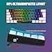 RedThunder 60% RGB Verkabelte Gaming Tastatur und Maus Set, Mini Gaming Tastatur, 62 Tastatur, DE Layout, Ultraleichte 7200 DPI Maus mit Wabenkonstruktion für PC MAC PS5 Xbox Gamer (Schwarz-Weiß)
