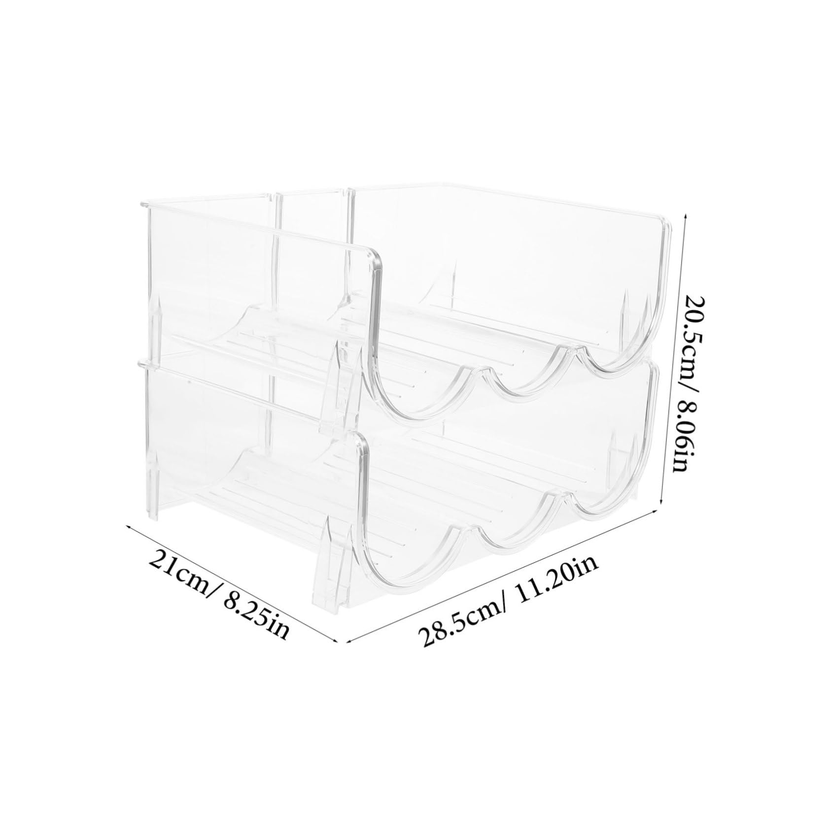ABOOFAN Casier à Bouteilles Empilable Pet Transparent, Lot de 2 Set de Set