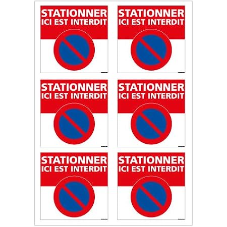 40 Autocollants Stationnement Interdit AUA - 95x50mm - Message Courtois - Pour Vitre Voiture - Fabriqué En France