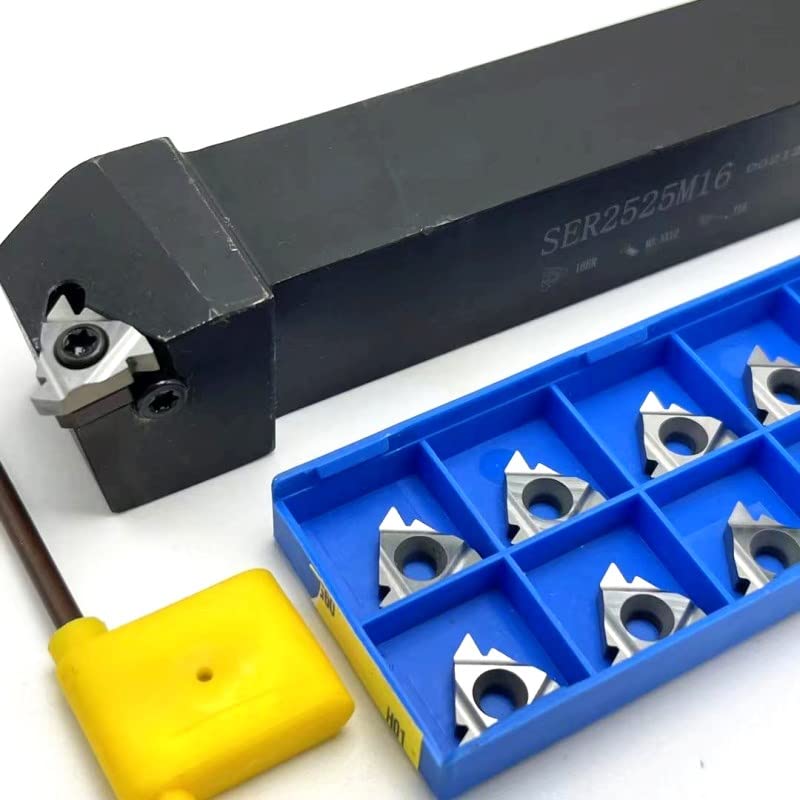 Generic Tool Part for SER1616H16 SER2020K16 SER2525M16 SER1212H16 External Thread Turning Tool CNC Tool Holder Turning Tool 16ER Insert - (Angle: 16ER AG60 H01 / Shank Diameter: No Holder)