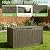 NBYSGO Oudoor Storage Deck Boxes Waterproof, Waterproof and UV Resistant Outdoor Storage Box Lockable Lid for Delivery Box, Indoor, Garden Tools, Pool Supplies, Patio (Grey, 110 Gallon)