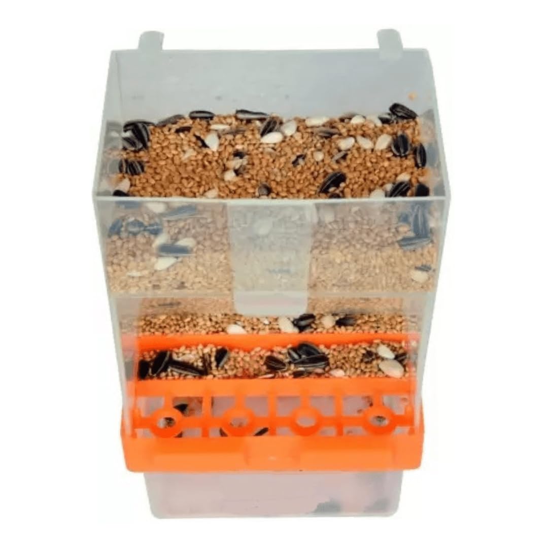 Pet & Vet Automatic Plastic Feeder Suitable for Cockatiel, Love Birds, Budgies, African Love Birds, Conure with Plastic Tray No More Food Waste Transparent Anti Spill White. Pet & Vet Automatic Plastic Feeder Suitable for Cockatiel, Love Birds, Budgies, African Love Birds, Conure with Plastic Tray No More Food Waste Transparent Anti Spill White.