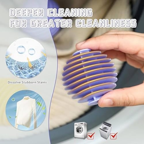Image of 2 Pcs Washing Machine Lint Remover Waste Collector Bag Pouch Filter With 4 Pcs Reusable Laundry Dryer Balls Anti-Winding Home, Dormitory, Clothes Reduce Wrinkles Multicolor