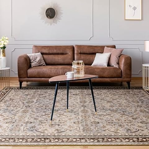 NEOCOZY 5x8 Vintage Rug,Washable Rug, Antique Collection Area Rug, Stain Resistant Rugs for Living Room Bedroom Dining Room Cover