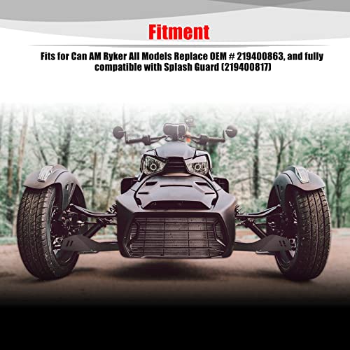 Image of Goldfire Front Splash Guard Front A-Arm Splash Guards for Can-Am Ryker 900 Accessories, Black Aluminum A-Arm Protectors for Can-AM Ryker All Models (2PCS, Part #219400863)
