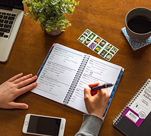 Planahead See It Bigger Telephone/Address Book; Large Print With Tabbed Pages (Black Grid) #TOP4