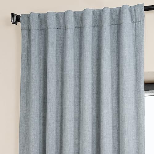 Hpd Half Price Drapes Faux Linen Room Darkening Curtains - 84 Inches Long Luxury Linen Curtains For Bedroom & Living Room (1 Panel), 50W X 84L, Heather Grey #TOP6