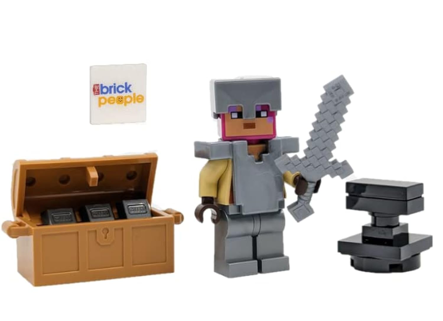 Minecraft: Knight Minifigure with Chest and Anvil