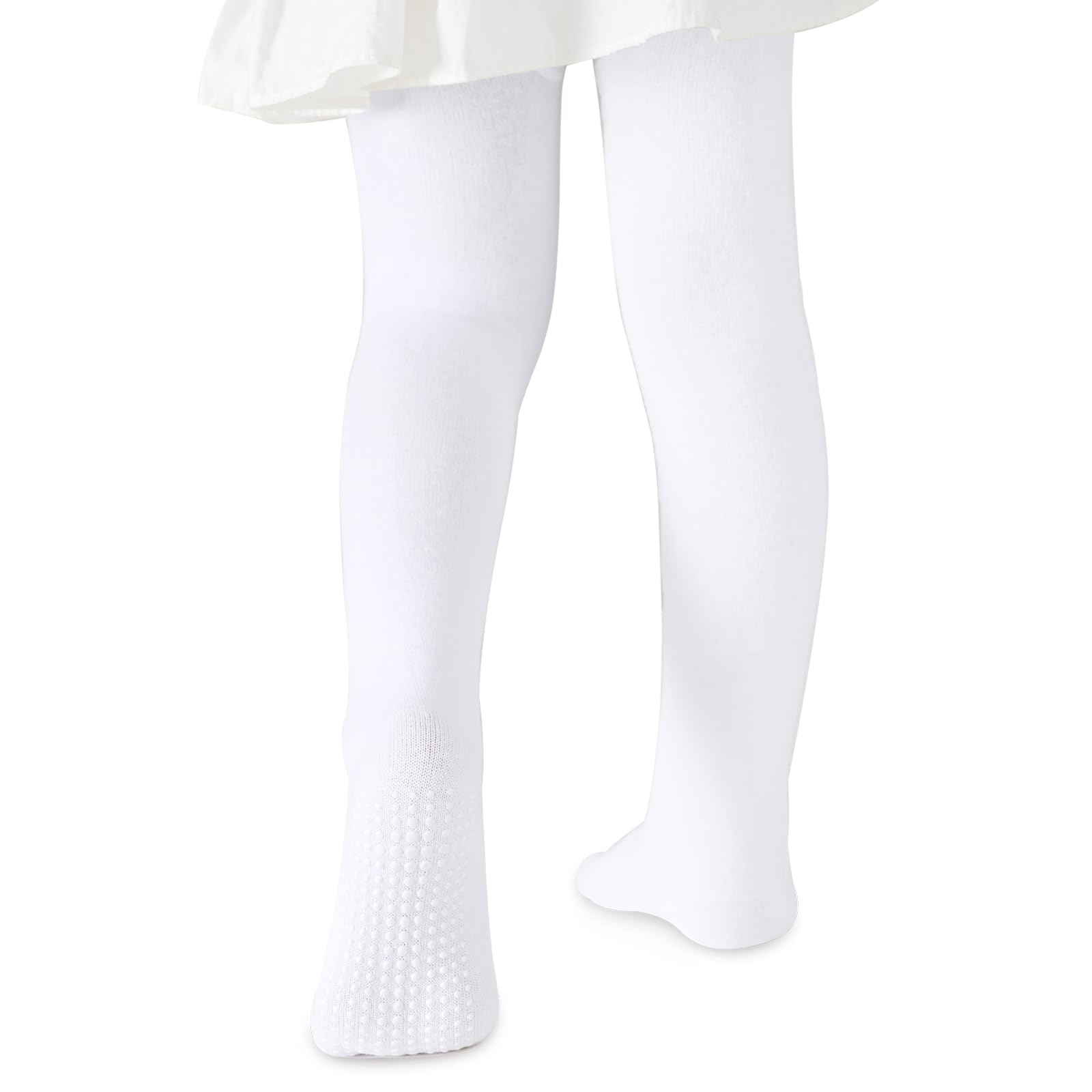 Baby Tights Non Slip Baby Girl Tights Plain/Shoe-Look Leggings Seamless Pantyhose Warm Cotton Leggings Non-Skid