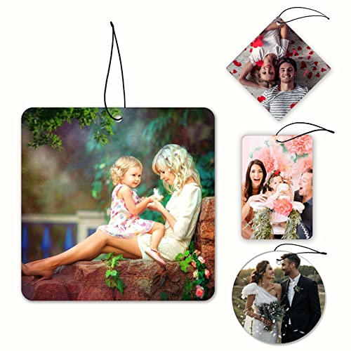 Personalisierte Lufterfrischer für Autos, Personalisierte Foto-Lufterfrischer, maßgeschneiderte Lufterfrischer für Autos, doppelseitiger Druck, ideal für Familie und Geschenke Personalisierte Lufterfrischer für Autos, Personalisierte Foto-Lufterfrischer, maßgeschneiderte Lufterfrischer für Autos, doppelseitiger Druck, ideal für Familie und Geschenke
