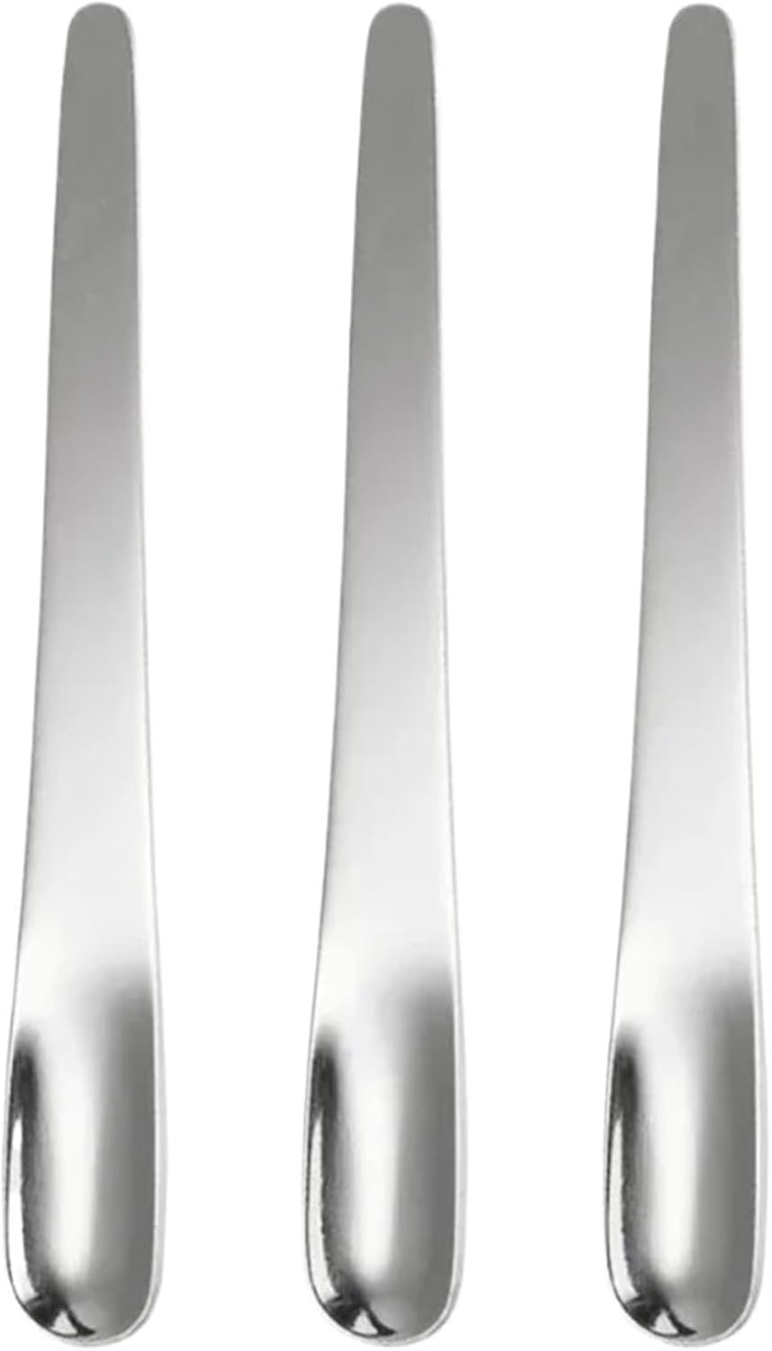 Coffee Stirrers 60pcs Creative Titanium-Plated Stainless Steel Coffee Scoop (Dessert/Ice Cream/Yogurt Spoon)(Silver)