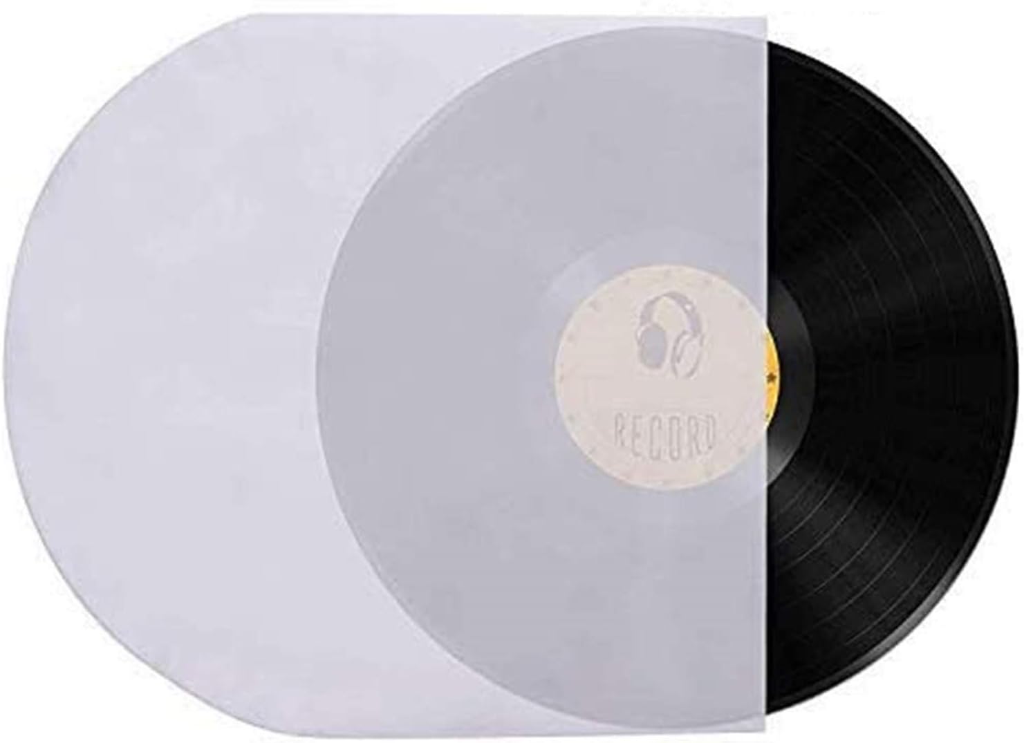 LP Record Inner Bag, Record Protection Bag, 12 Size, Round, Set of 100, CD/DVD Storage Bag Case, Inner Sleeve, Thickness 0.003 inch (0.08 mm), 0.005 inch (0.12 mm), 0.05 inch (0.14 mm), Vinyl, PE,