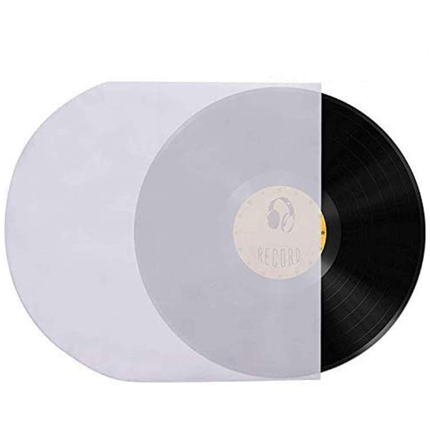 LP Record Inner Bag, Record Protection Bag, 12 Size, Round, Set of 100, CD/DVD Storage Bag Case, Inner Sleeve, Thickness 0.003 inch (0.08 mm), 0.005 inch (0.12 mm), 0.05 inch (0.14 mm), Vinyl, PE,