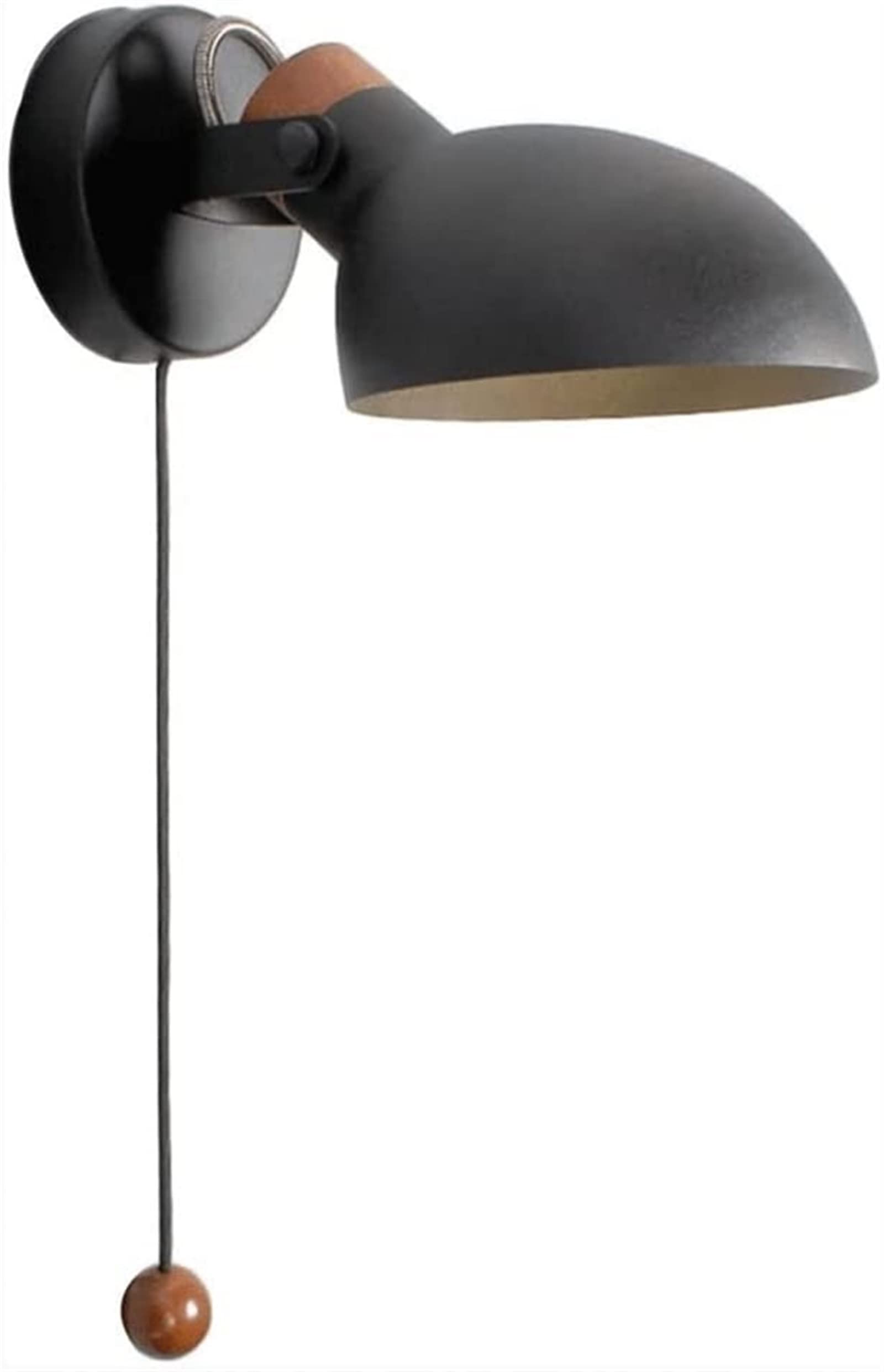 Aplique de pared de metal negro retro con casquillo E14 de diseño interior 8