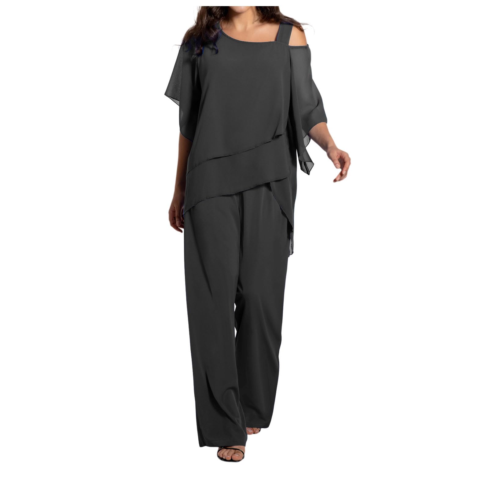 Generisch 2025 Mujer Casual Hombro Irregular Fiesta Elegante Conjunto Dos Piezas Pantalones Cortos Poledance
