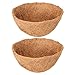 2 wkładki do doniczek, okrągła wkładka z włókna kokosowego do sadzenia 3 rozmiary 30 cm, 30 cm, 35 cm, do kwiatów / warzyw, włóż do zamiennej wkładki z włókna kakaowego, 100 naturalnych okrągłych wkładek do kosza na rośliny kokosowe