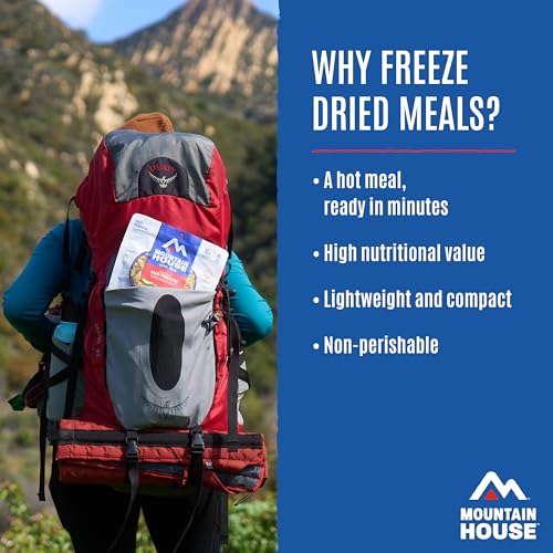 Image of Mountain House Fettuccine Alfredo with Chicken | Freeze-Dried Food for Camping, 4 Servings, 30-Year Shelf-Life, 2-Pack