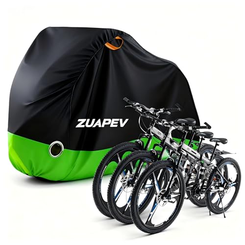 ZUAPEV Fahrradabdeckung für 2-3 Fahrräder Wasserdicht, Fahrradgarage Wetterfest Fahrrad Abdeckplane Polyester 210D Fahrradplane Regenschutz, Fahrrad Garage Outdoor Abdeckung Schutzhülle 208x112x110 cm ZUAPEV Fahrradabdeckung für 2-3 Fahrräder Wasserdicht, Fahrradgarage Wetterfest Fahrrad Abdeckplane Polyester 210D Fahrradplane Regenschutz, Fahrrad Garage Outdoor Abdeckung Schutzhülle 208x112x110 cm