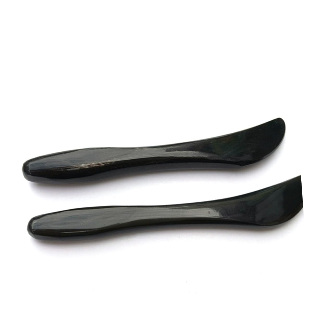 Mikinona Guasha Scraping Massage Tool Horns Ribs Stick Board Handheld Scraper for Home Salon Black