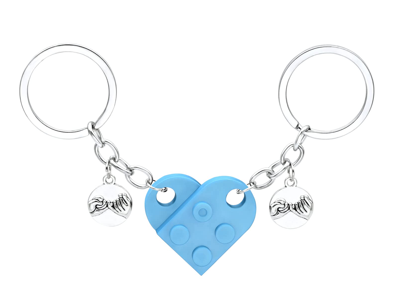 LGOUYGG Heart Keychain for Couples/Friendship, Matching Brick Keychains Set for Girlfriend/Boyfriend, Boys Girls Sweet Gifts