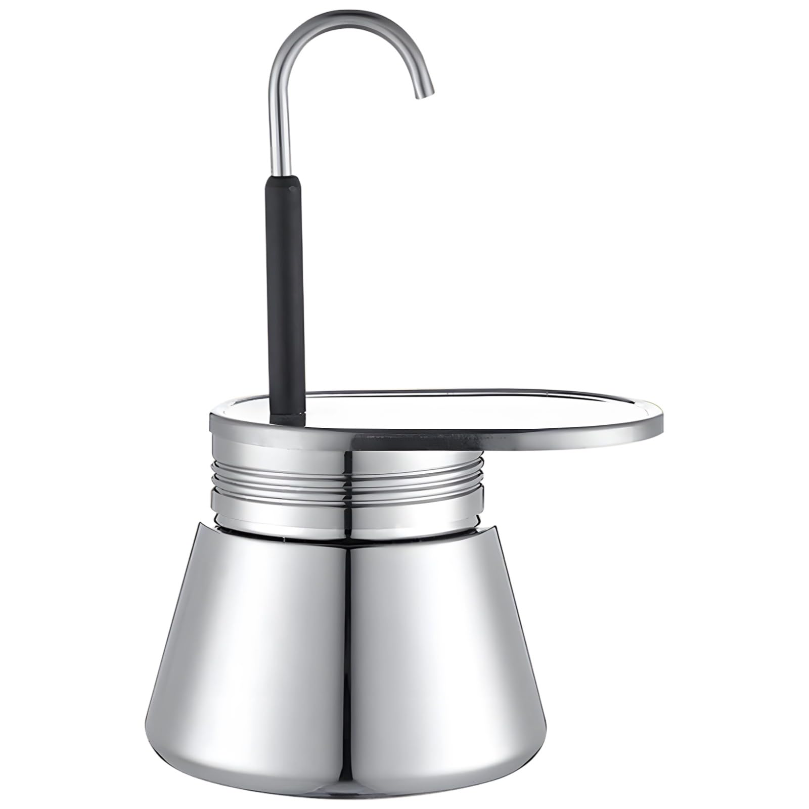 Cafetera Moka Pot de 3 tazas, cafetera de acero inoxidable, cafetera italiana con boquilla única