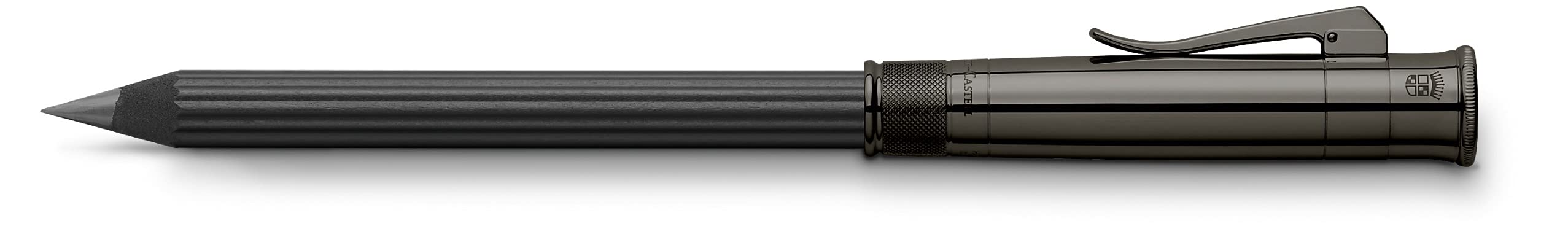 Graf von Faber-Castell - Matita Perfekter Magnum Black Edition | Matita Premium con rivestimento in titanio, durezza 4B, temperino e gomma integrati