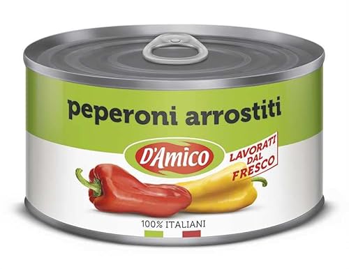 D'Amico Peperoni Arrostiti Interi e Spellati Piments rôtis entiers et
