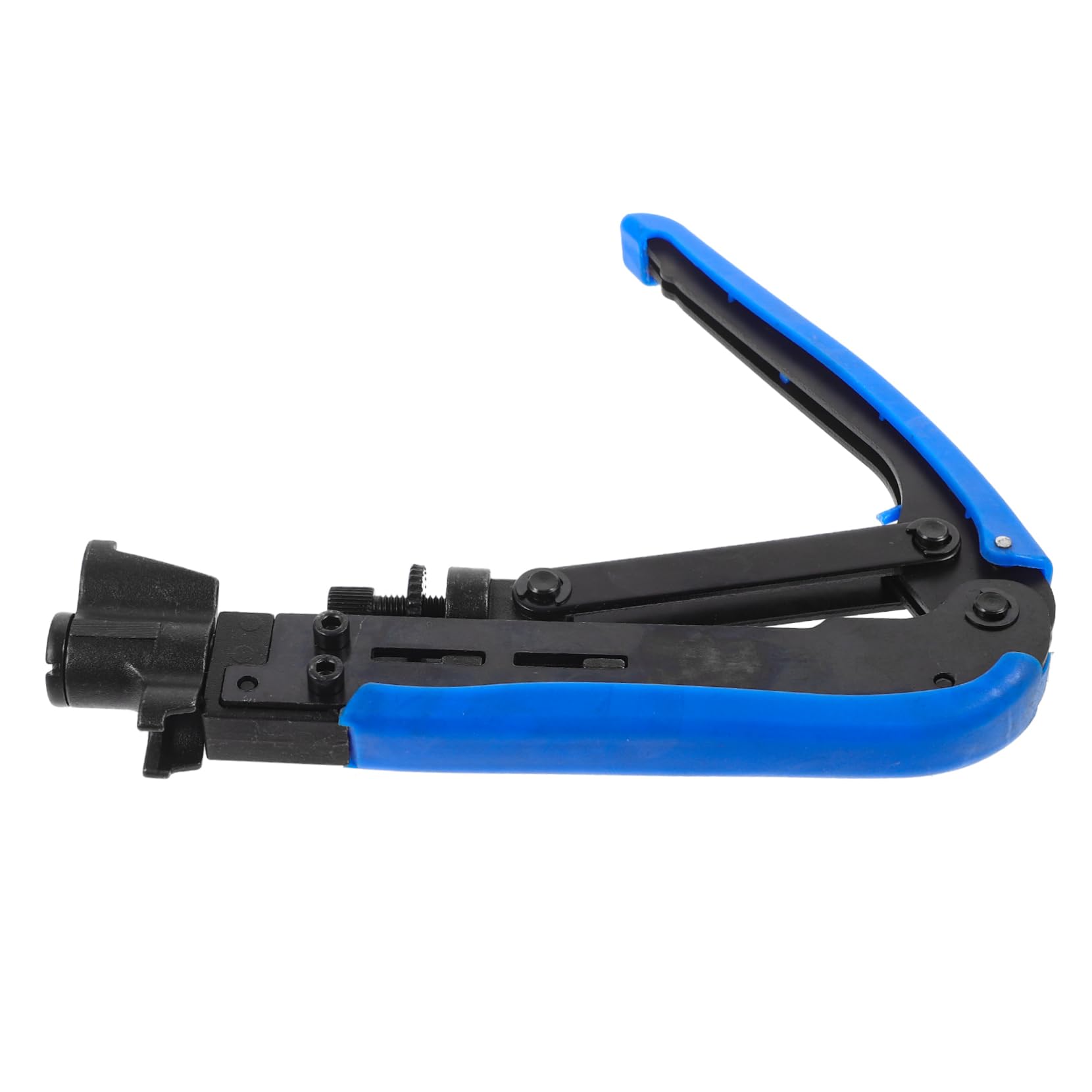 Uonlytech Herramienta de Crimpado para Cable Coaxial Pequeña Acero Inoxidable y Plástico, Fácil de Usar para Transmisión Precisa en Entornos Industriales y Hogar