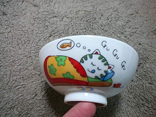 レトロ 居眠り猫 陶器 お茶碗 日本製 ねこ ネコ 貴重 かわいい 飯椀 茶碗 インテリア ネコ好き ねこちゃん ポイント