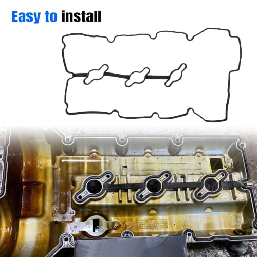 Image of Engine Valve Cover Gasket Set Compatible with Hyundai Kia Vehicle Azera Entourage Santa Fe Sonata Veracruz for Amanti Sedona Sorento 3.3L 3.8L V6 2006-2011 Replace# VS 50750 R VS50750R