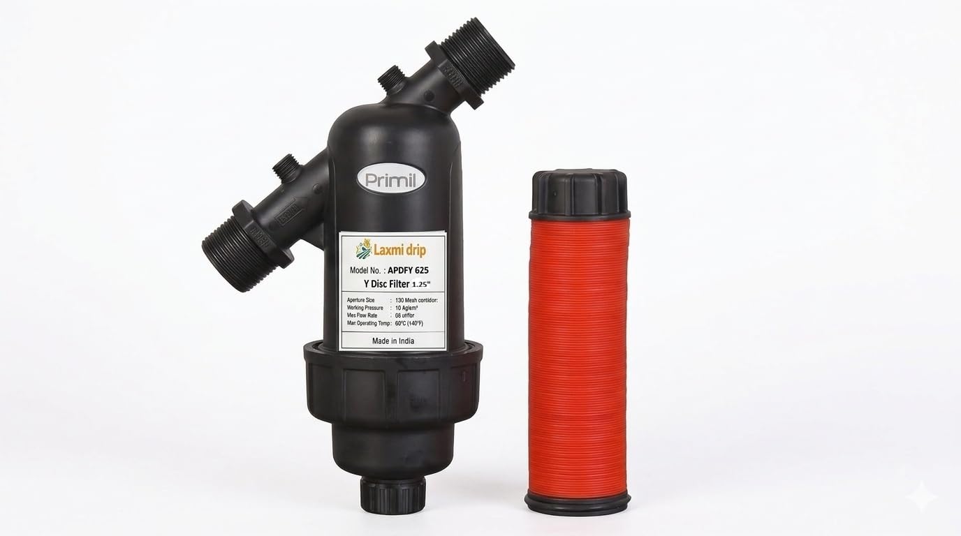Y-Type Disc Filter, 1.25 Inch (40mm), 120 Mesh/130 Micron, Plastic, for R.O. Filter, Drip Irrigation, Garden Lawn, Home Water Tank-image-11
